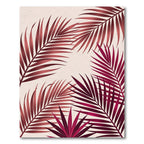 Crimson Plum Leafy Arrangement Rug