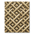 Sophisticated Golden Geometric Interlocking Lattice Rug