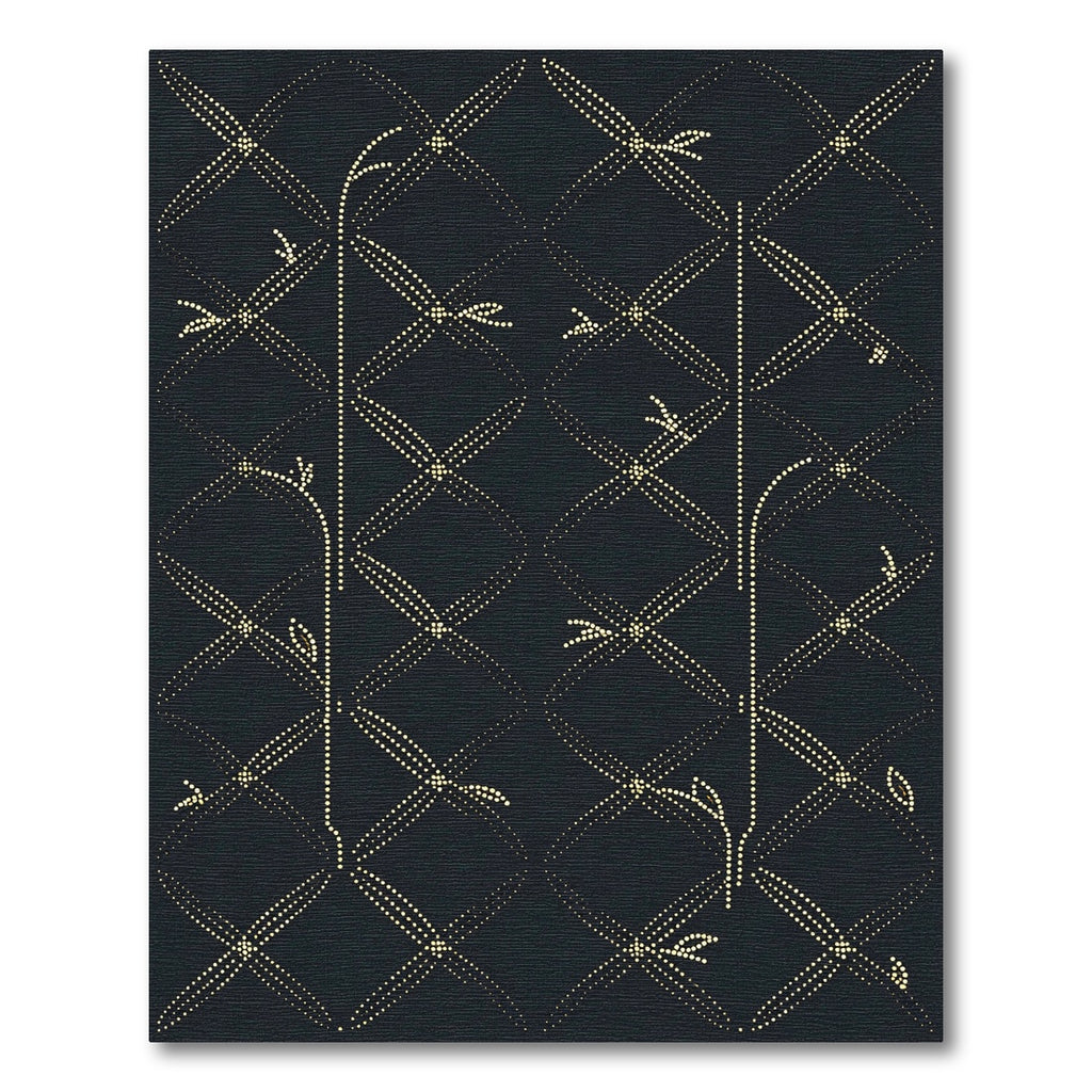 Golden Dot Weave Lattice Rug