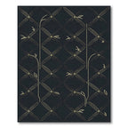 Golden Dot Weave Lattice Rug