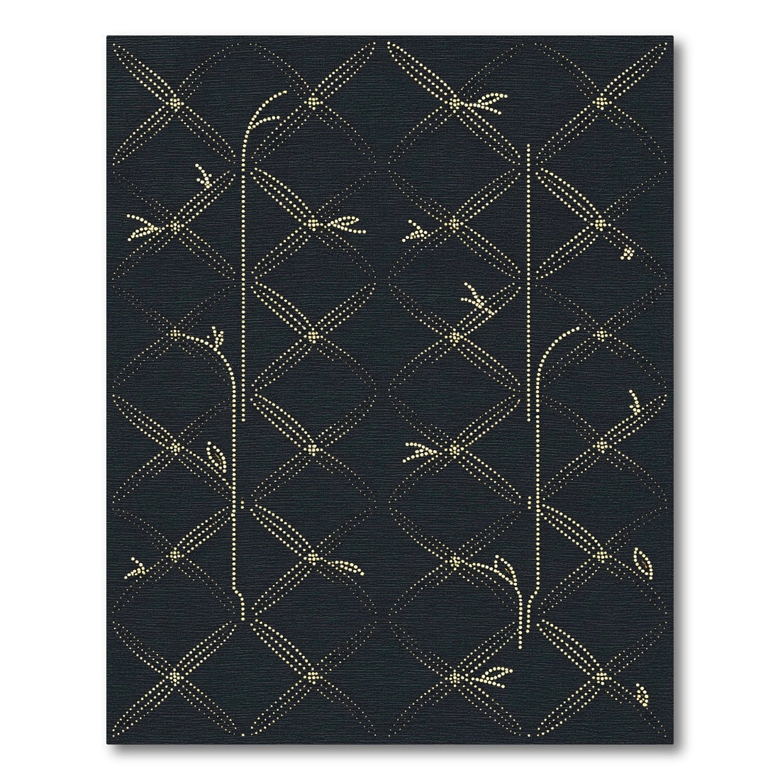 Golden Dot Weave Lattice Rug