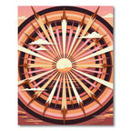 Sunset Rays Radial Abstract Rug