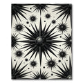 Black Starburst Geometric Medallion Rug