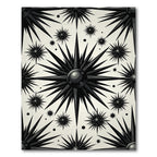 Black Starburst Geometric Medallion Rug