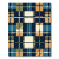 Classic Navy Tartan Plaid Check Rug
