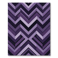 Deep Plum Chevron Geometric Rug