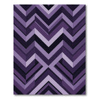 Deep Plum Chevron Geometric Rug