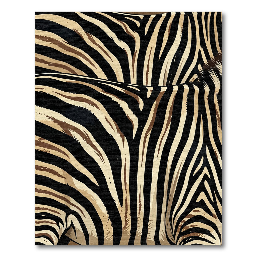 Bold Black Beige Zebra Stripes Rug