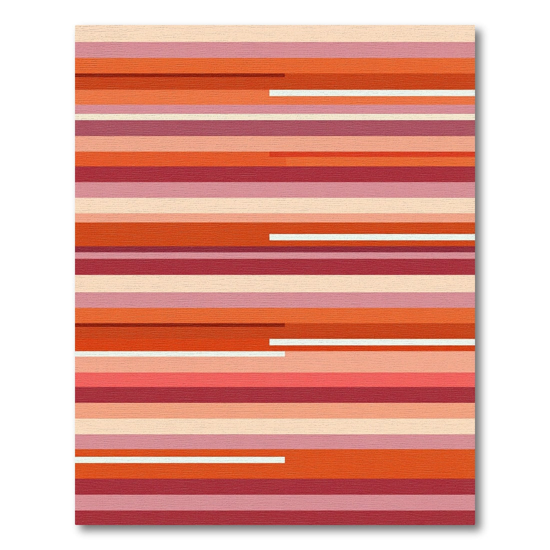 Warm Tones Horizontal Stripe Rug