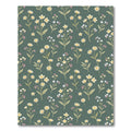 Sage Green Meadow Wildflower Botanical Rug