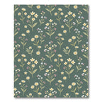 Sage Green Meadow Wildflower Botanical Rug