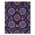 Purple Swirl Tie Dye Diamond Rug