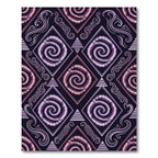 Purple Swirl Tie Dye Diamond Rug