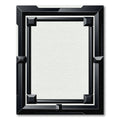 Modern Black Geometric Frame Rug