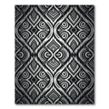 Monochromatic Tribal Diamond Geometric Area Decor Rug