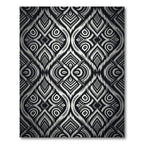Monochromatic Tribal Diamond Geometric Area Decor Rug