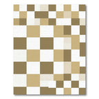 Neutral Earth Tone Checkerboard Squares Rug