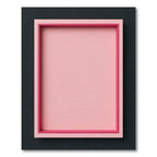 Soft Pink Layered Geometric Frame Rug