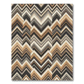 Earthy Chevron Geometric Abstract Rug