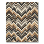 Earthy Chevron Geometric Abstract Rug
