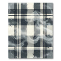 Smoky Charcoal Plaid Abstract Grid Rug