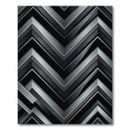 Dark Gray Chevron Geometric Rug