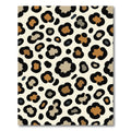 Leopard Print Cream Tan Black Spots Rug