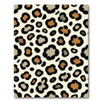 Leopard Print Cream Tan Black Spots Rug
