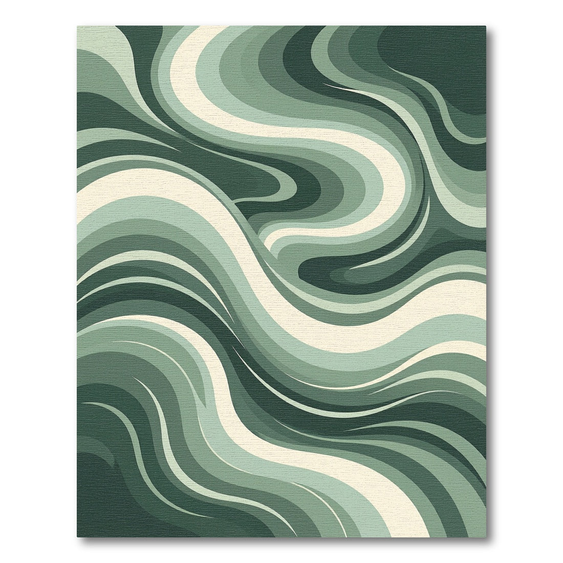Verdant Green Abstract Swirl Rug