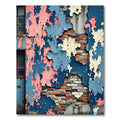 Peeling Pink Blue Textured Wall Rug