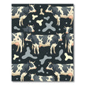 Modern Monochrome Holstein Cow Farm Scene Rug