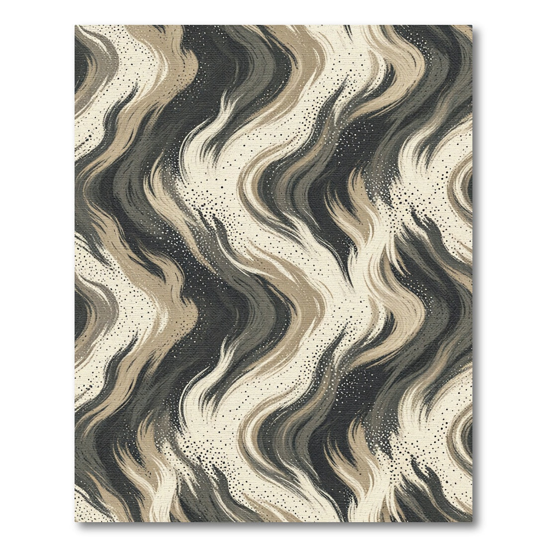 Earthy Tones Abstract Brush Strokes Rug