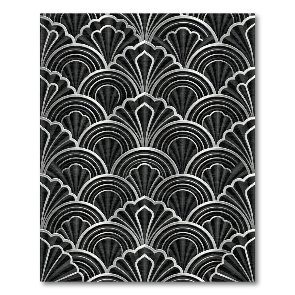 Art Deco Silver Fan Collection Rug