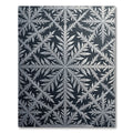 Monochrome Frosty Crystal Fern Floral Rug