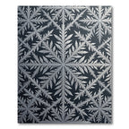 Monochrome Frosty Crystal Fern Floral Rug