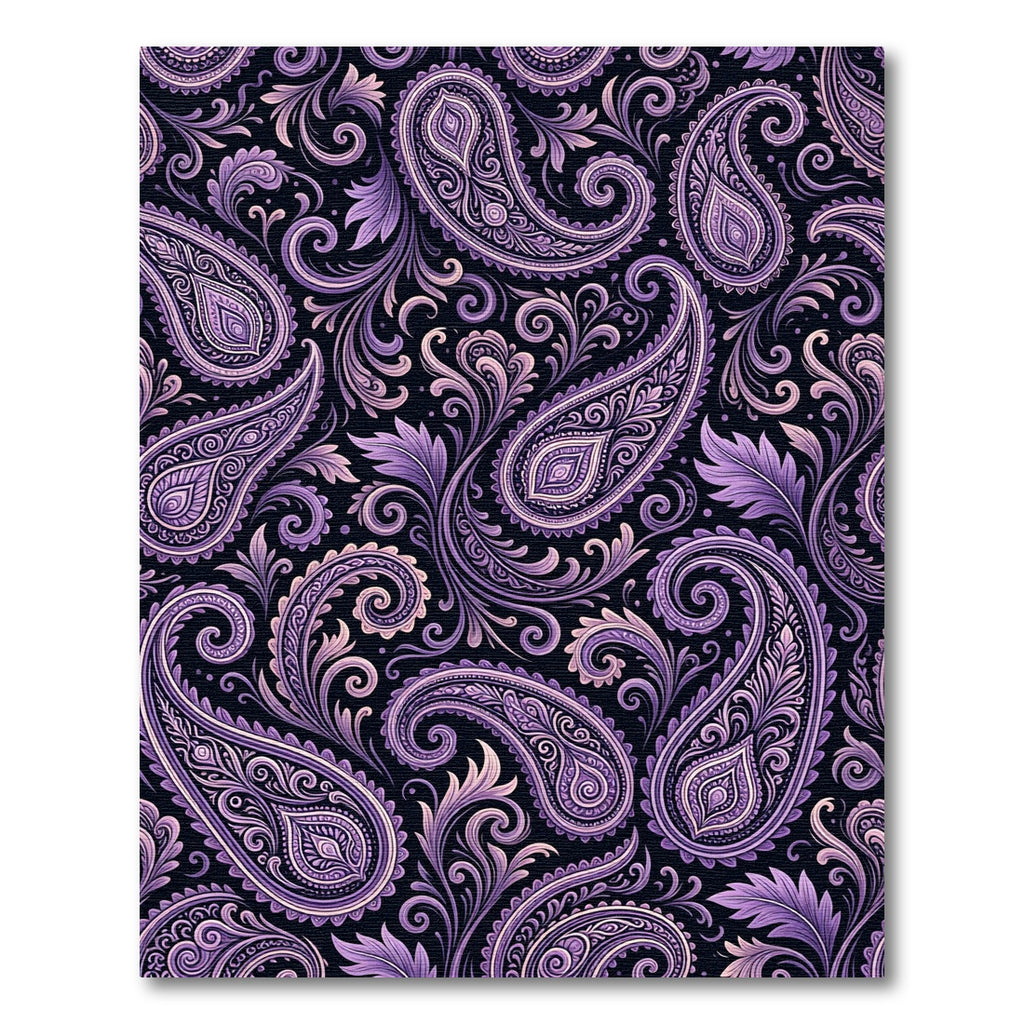 Regal Purple Paisley Flourish Rug