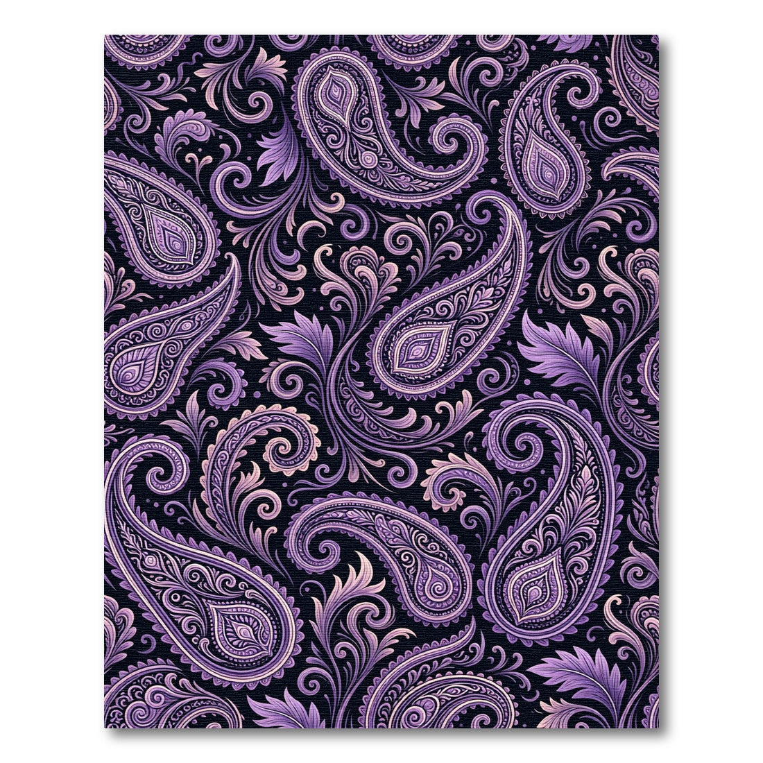 Regal Purple Paisley Flourish Rug