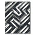Monochrome Jagged Geometric Zigzag Rug