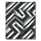 Monochrome Jagged Geometric Zigzag Rug