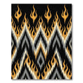 Striking Gold Flame Zigzag Rug