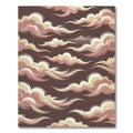 Ethereal Cream and Rose Swirling Clouds Rug