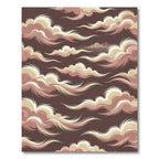 Ethereal Cream and Rose Swirling Clouds Rug