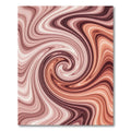 Soft Coral Swirl Abstract Rug