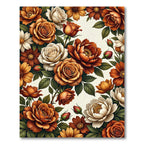 Rustic Amber Rose Blossom Arrangement Rug