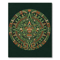 Ancient Sun Stone Green Orange Circle Rug