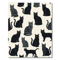 Minimalist Charcoal Black Cat Silhouette Rug