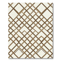 Golden Lattice Geometric Intersecting Grid Rug