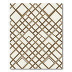 Golden Lattice Geometric Intersecting Grid Rug