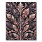 Rose Gold Feathered Fan Arrangement Rug