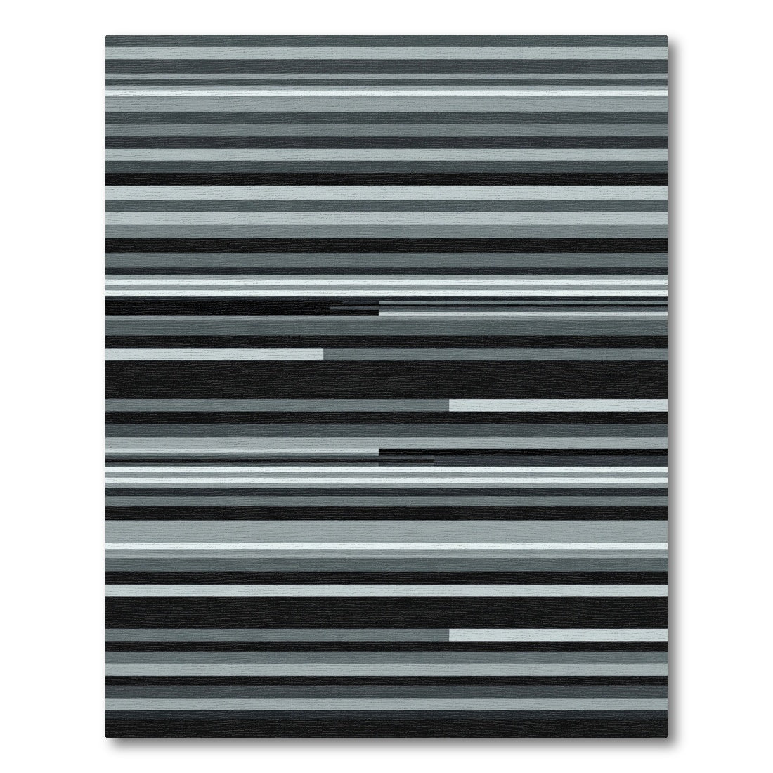 Monochromatic Glitch Stripe Arrangement Rug